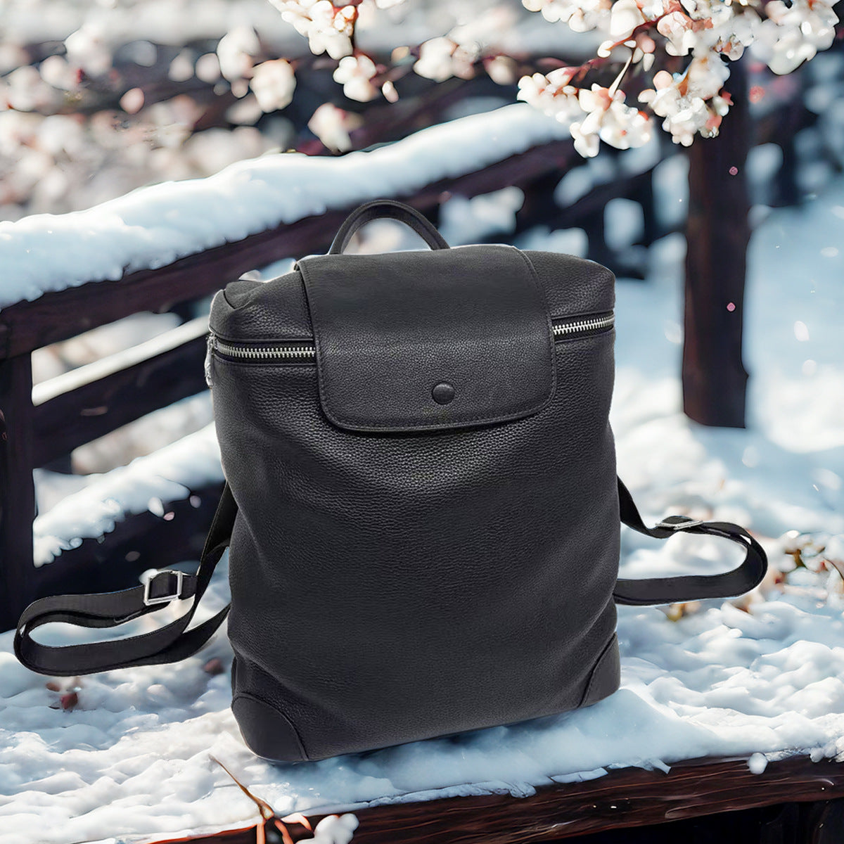 Sac à dos en cuir léger de grande capacité