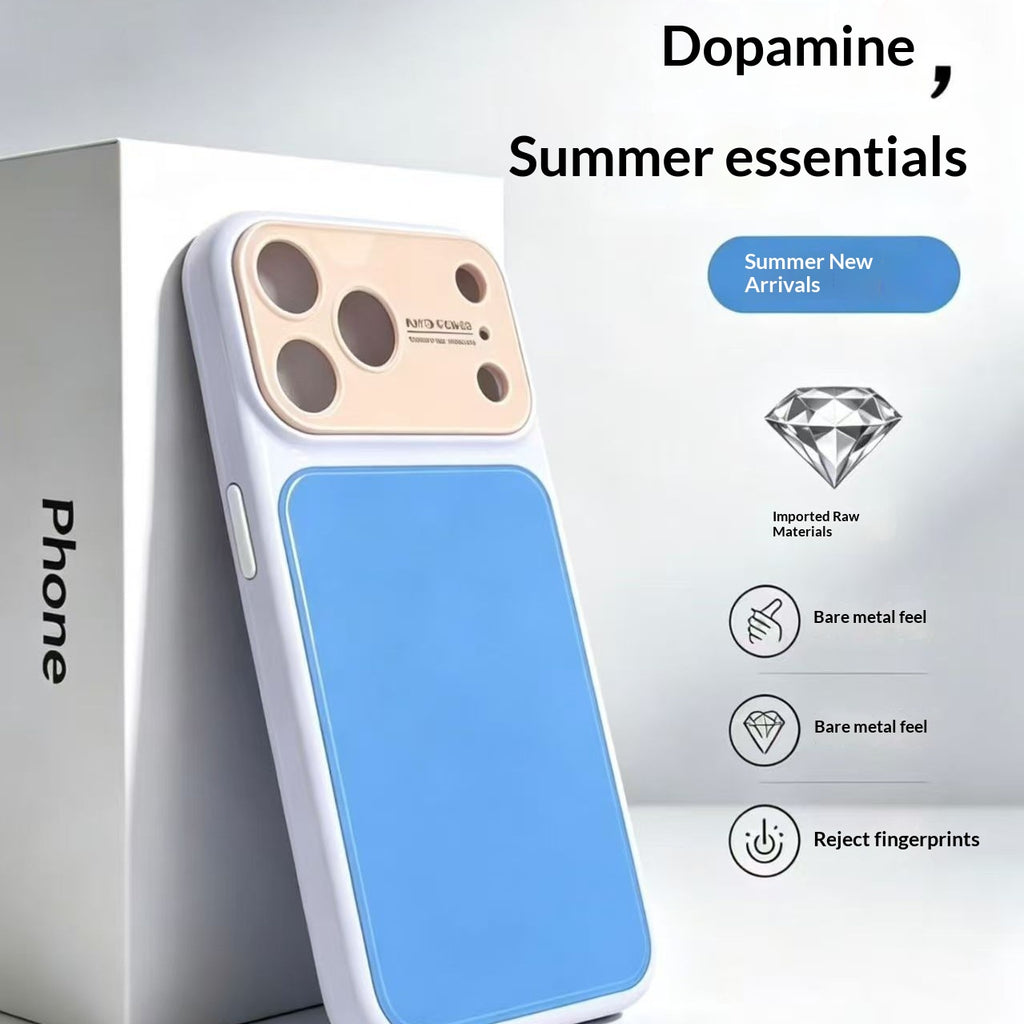 Summer Dopamine inspiré de la couleur bloc Phone Case avec une grande fenêtre