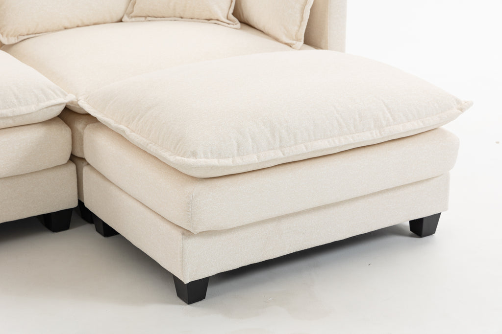 Moderne 4 places avec 2ottoman 149.61" Canapé sectionnel avec oreillers de taille