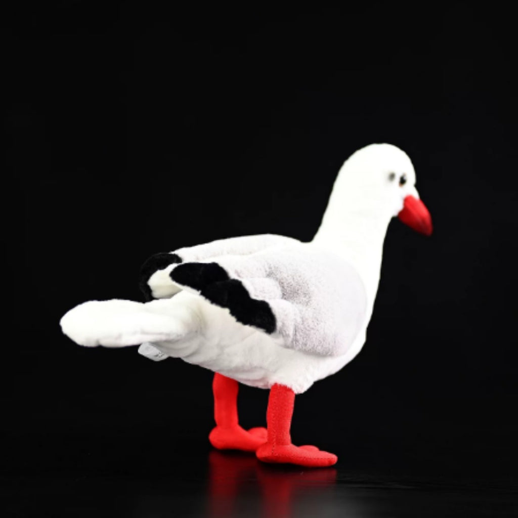 Cadeau de simulation de poupée en peluche de goéland rouge
