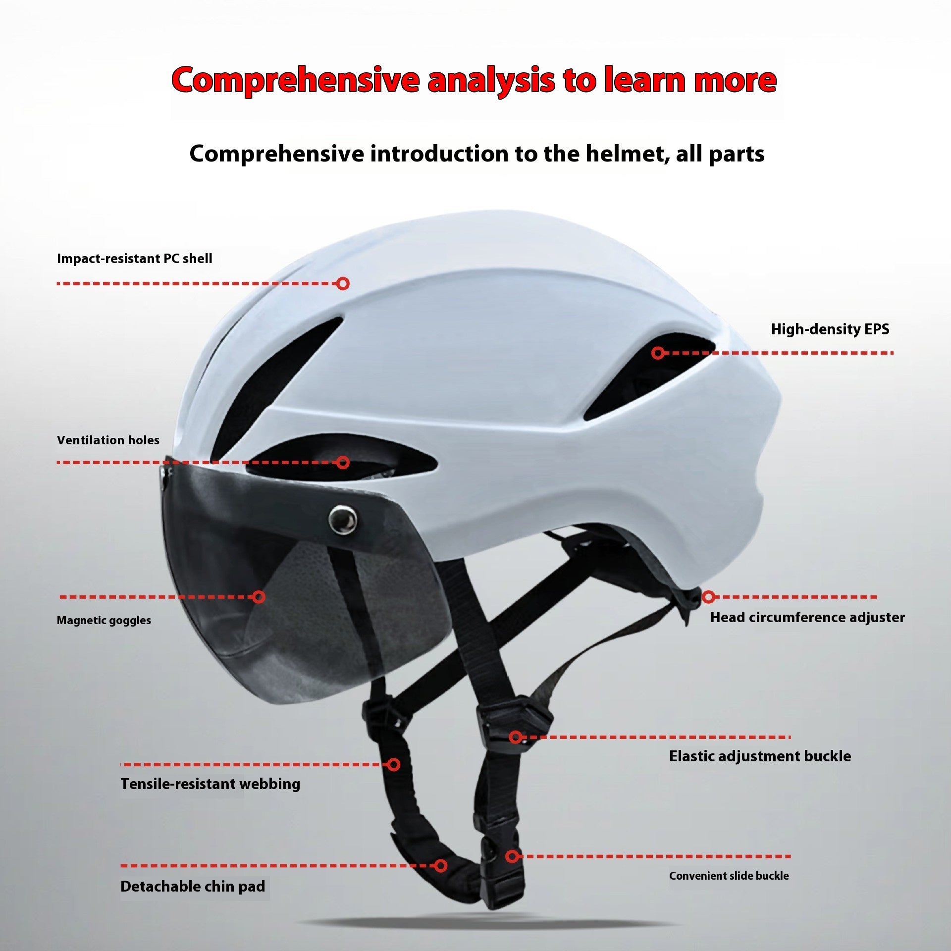 Integrally pour l'attraction magnétique amovible casque d'équitation pour vélo