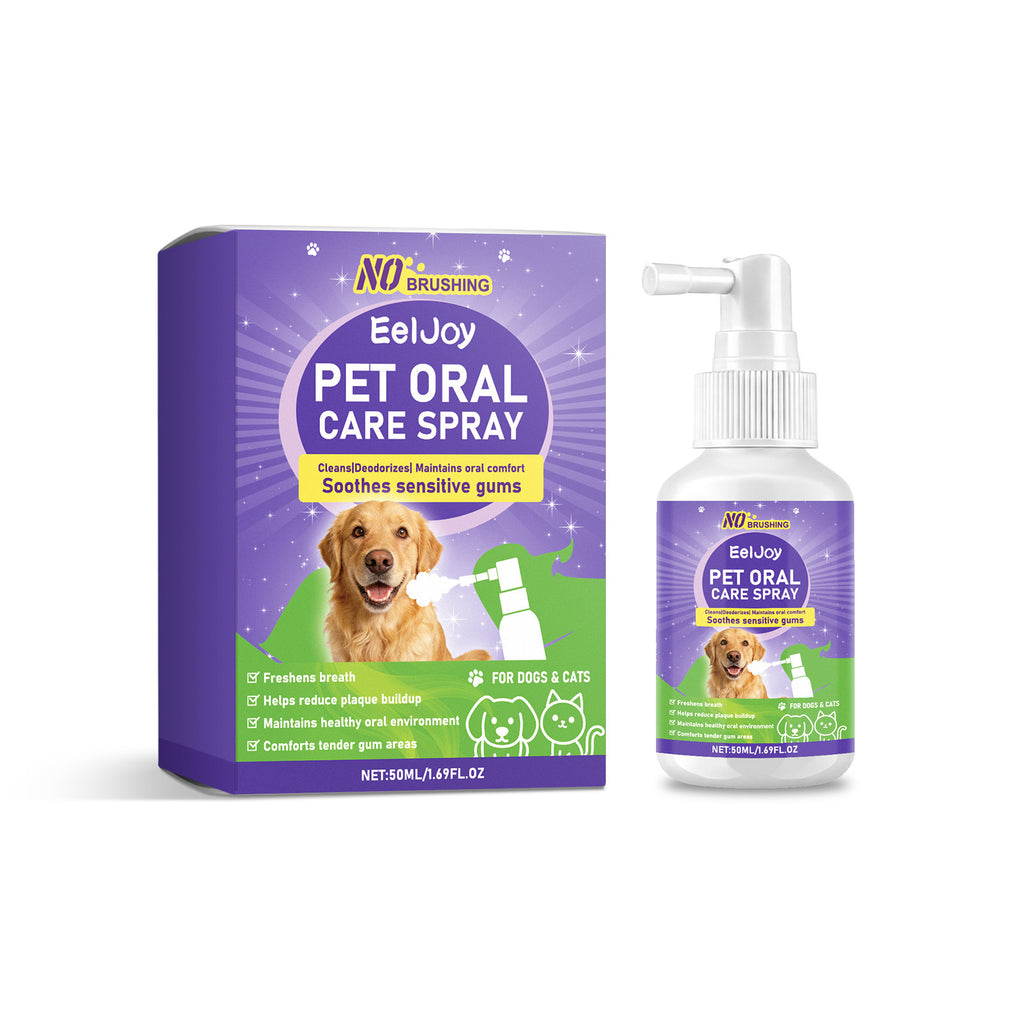 Eeljoy Pet soin buccodentaire spray rafraîchit la respiration et nettoie délicatement les dents adapté aux soins quotidiens