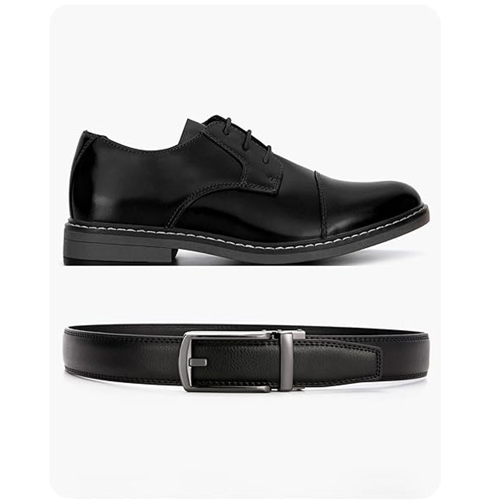 Ceinture garçon à cliquet avec fermeture à snap réglable pour usage occasionnel et formel
