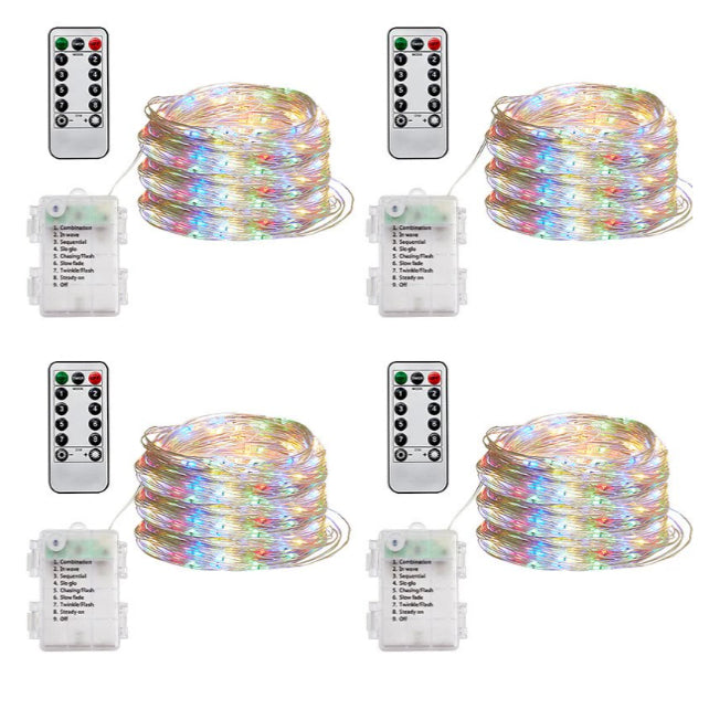 Chambre à distance étanche Année lumière extérieur Batterie Box Rideau lumineux jours fériés