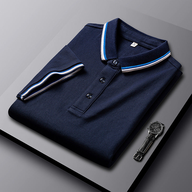 Polo d'affaires à manches courtes homme avec un collier tournant