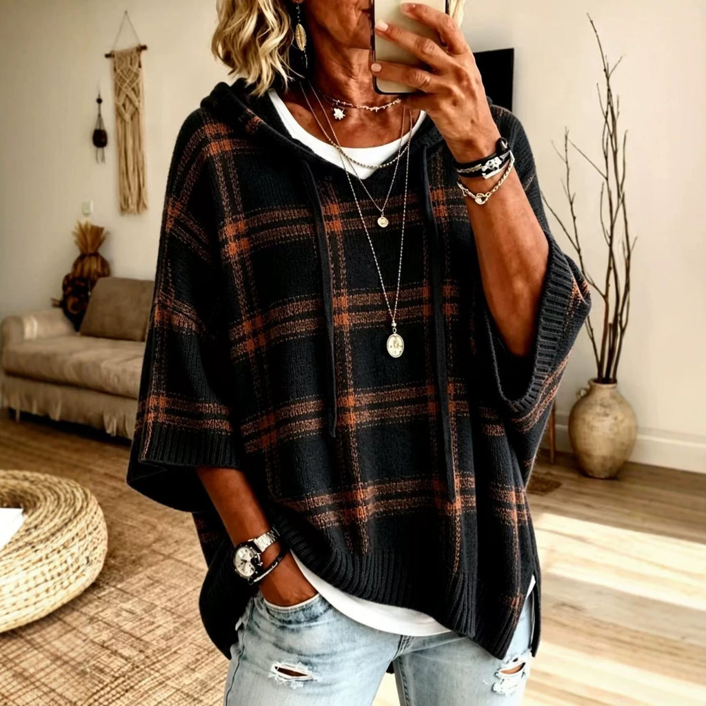 Chemise à capuche tricotée pour femmes