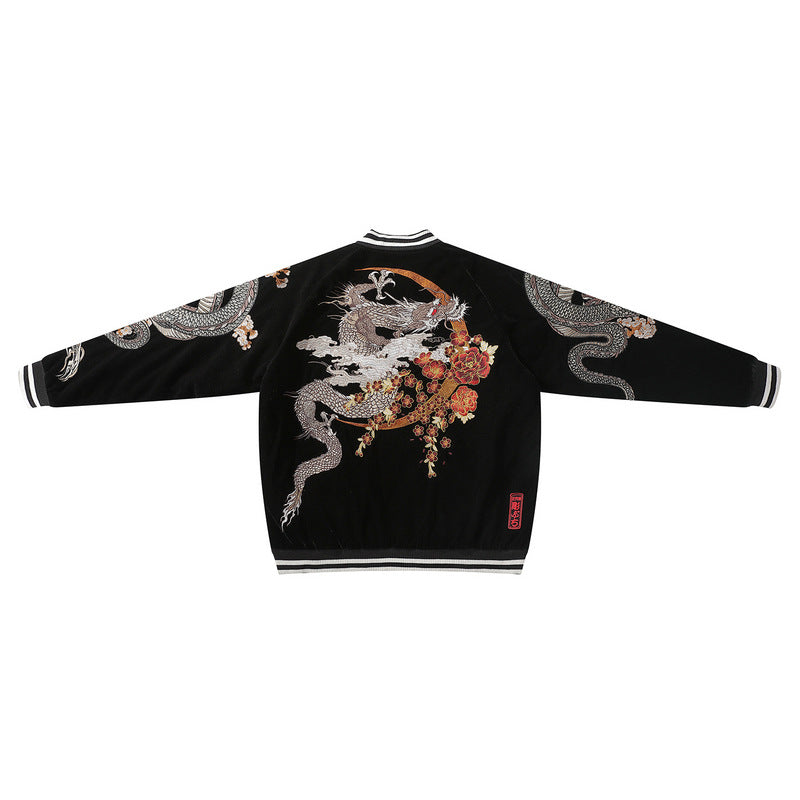 Vestes de coton homme Yokosuka brodé Dragon tatouage style chinois