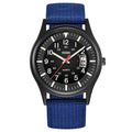 Montre à quartz en nylon lumineux pour hommes