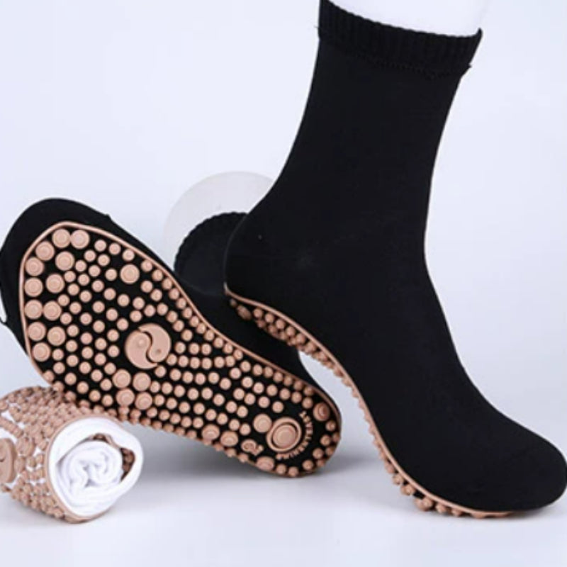Chaussettes de massage en coton peigné