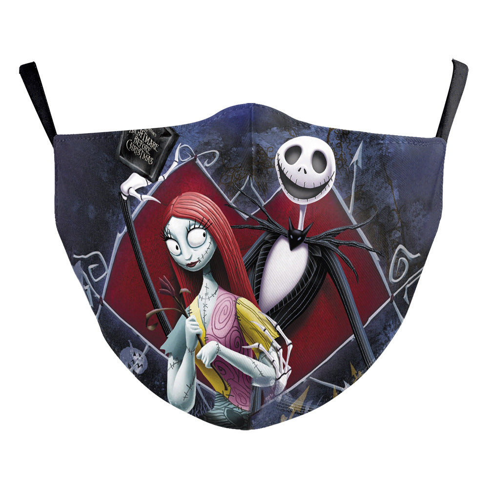 Masque de poussière Halloween Clown drôle Horreur créatif double couche