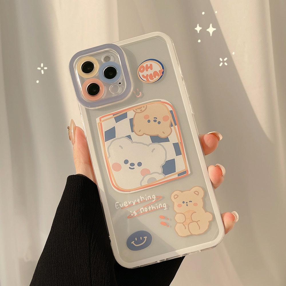 Cas de téléphone en silicone imprimé de dessin animé créatif