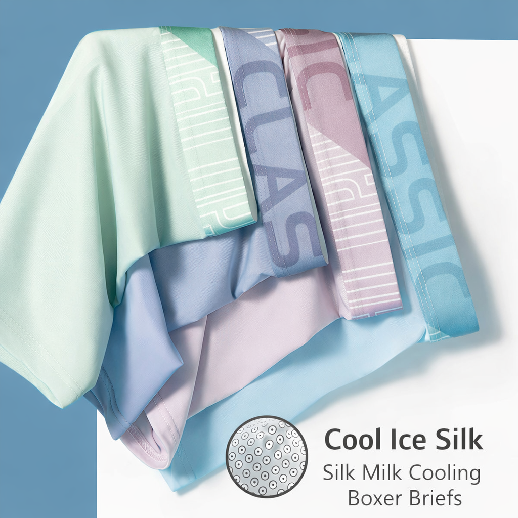 Slip de boxeur en soie de glace homme respirant