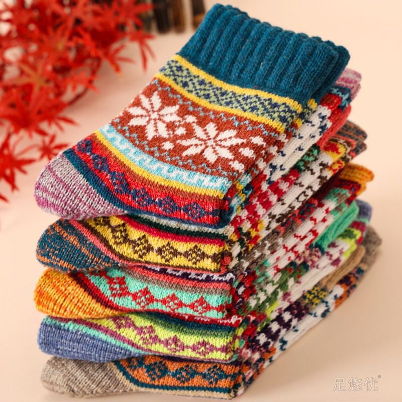 Chaussettes en laine thermique épaisses pour hommes