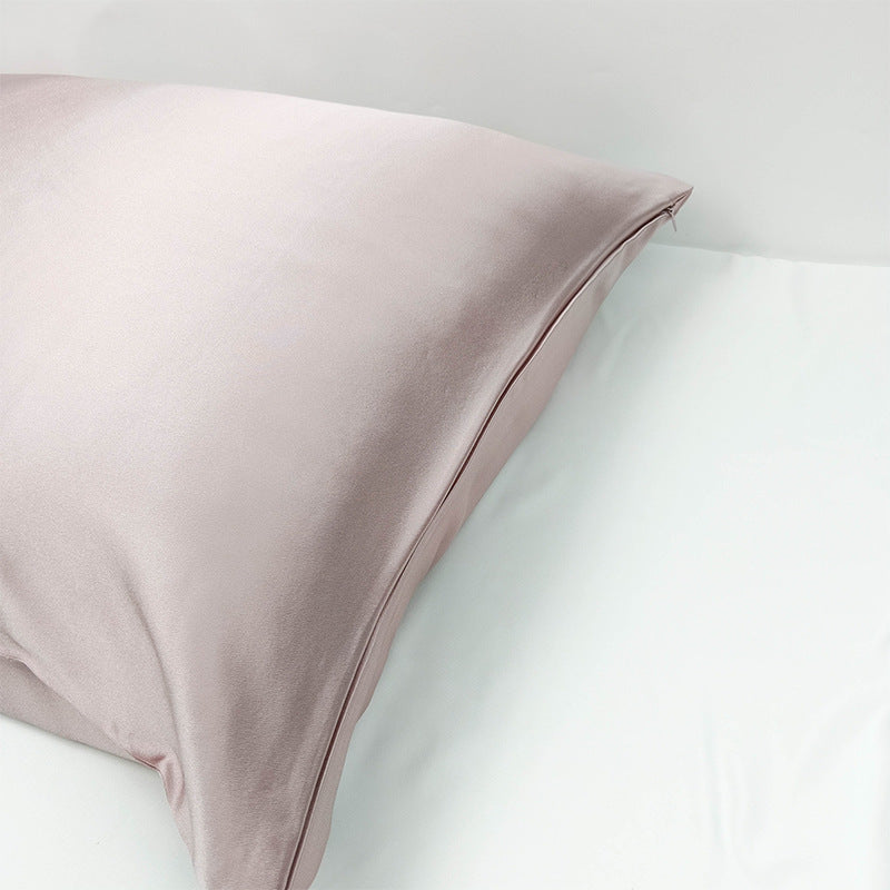 Coussin en soie à double face polyvalent de couleur unie