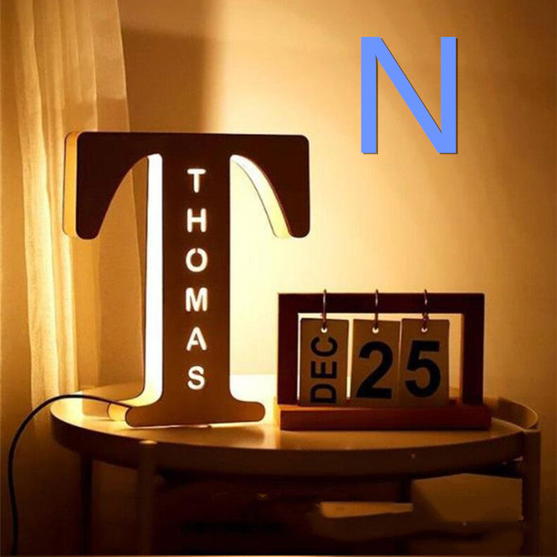 Lampe lettre en bois Lampe pendule Lampe décorative personnalisée