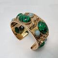 Bracelet en malachite rétro design minoritaire
