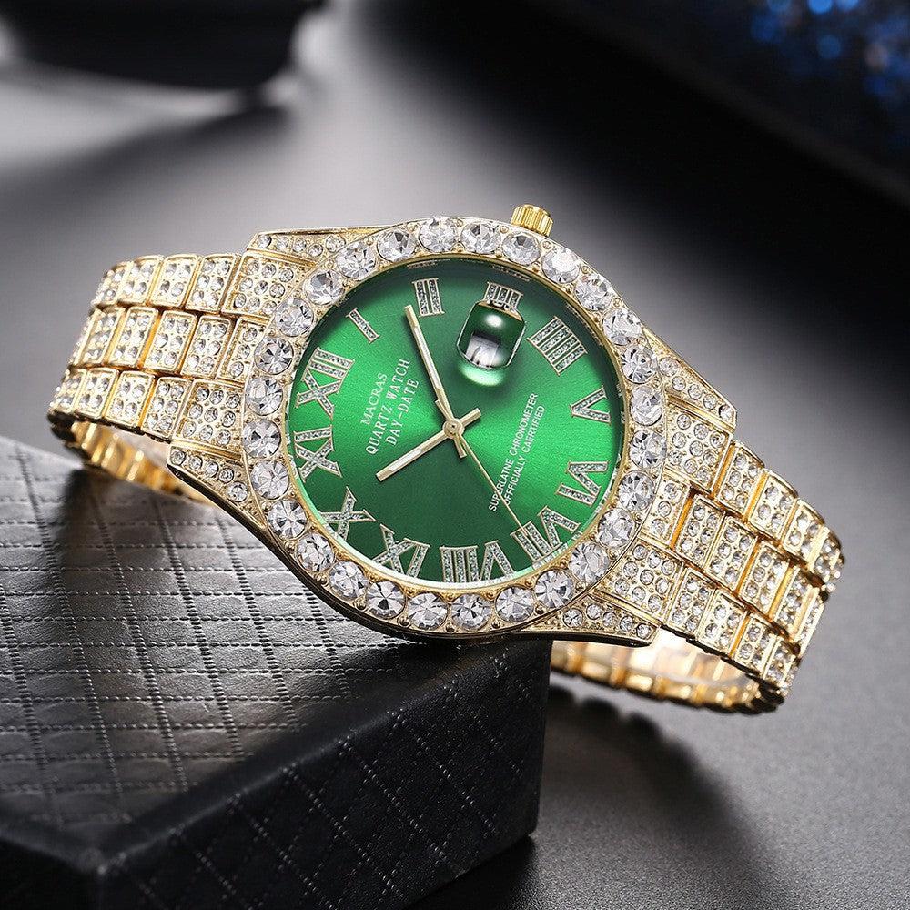 Montre Quartz à cadran numérique romain