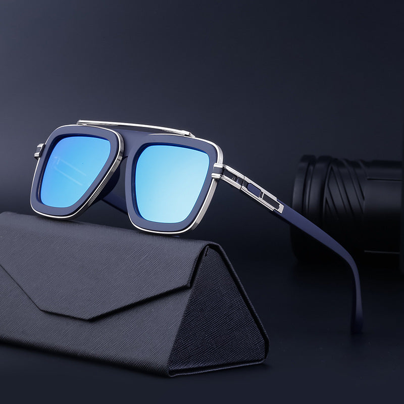 Lunettes de soleil retro carrées européennes et américaines pour hommes et femmes