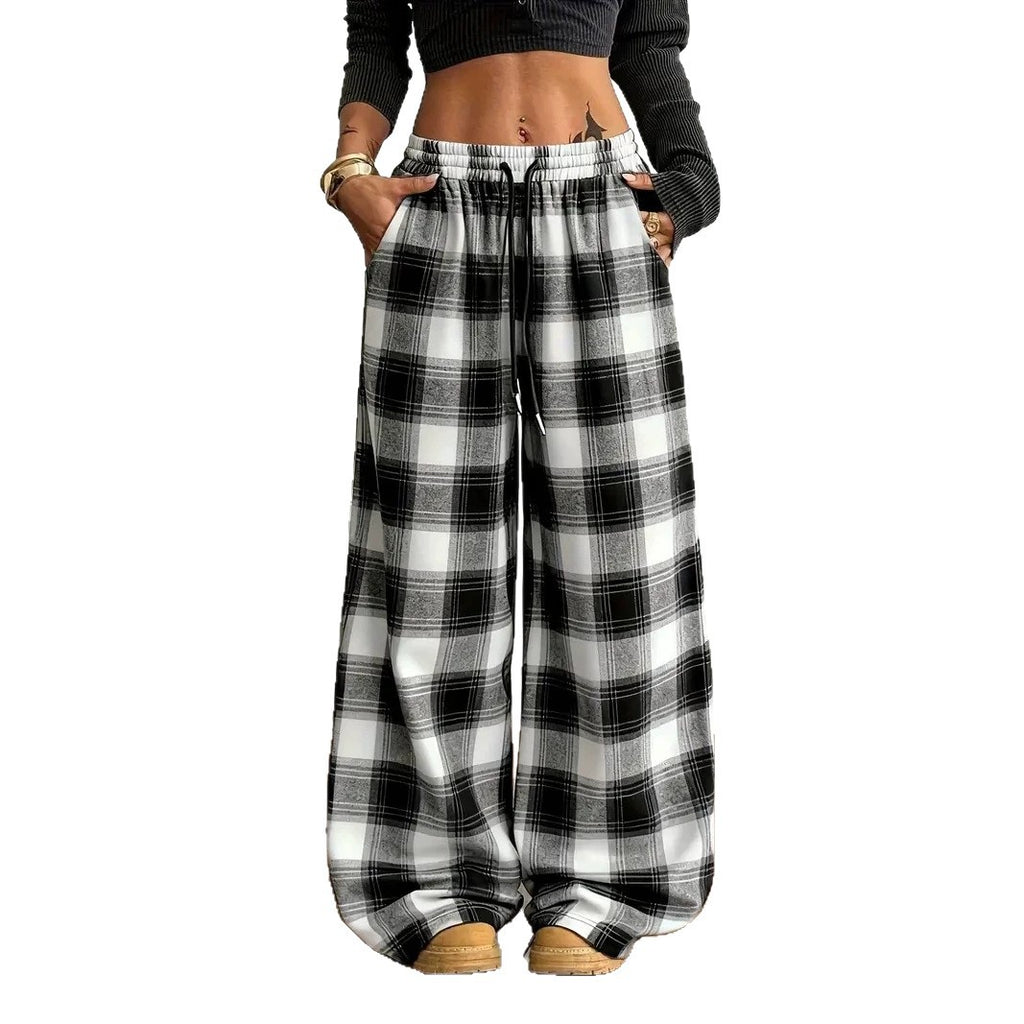Pantalons en cuir souple retro taille plus grande