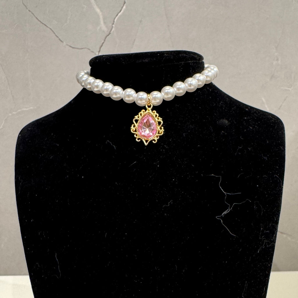 Short Style Crystal Zircon Vintage Pearl Fashion Choker