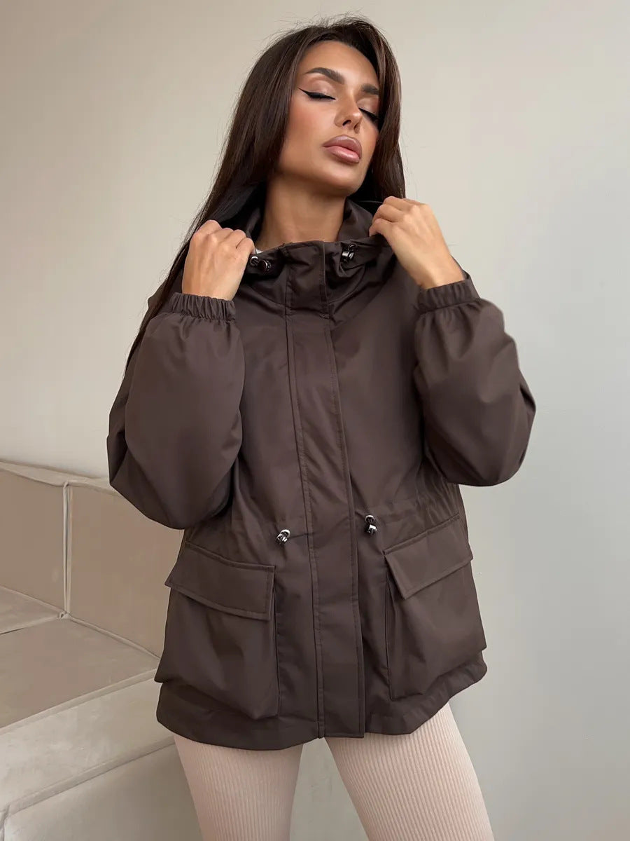 Veste de mode européenne et américaine casual pour femme à manches longues