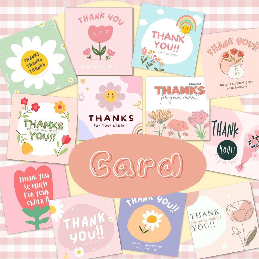 50 PcsPack Square Simple Carte de remerciement Coated Paper Business Cards