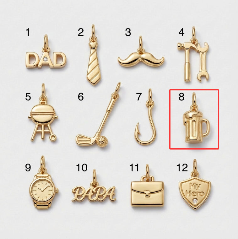 Pendentif jour Pères en acier inoxydable Bricolage Accessoires