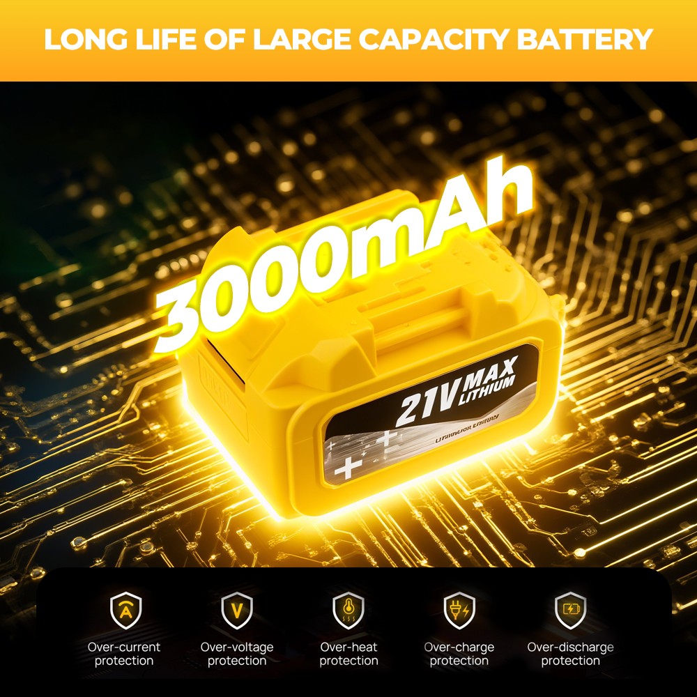4000W sans fil voiture de lavage haute pression Jet Nettoyeur d'eau avec 2 batterie