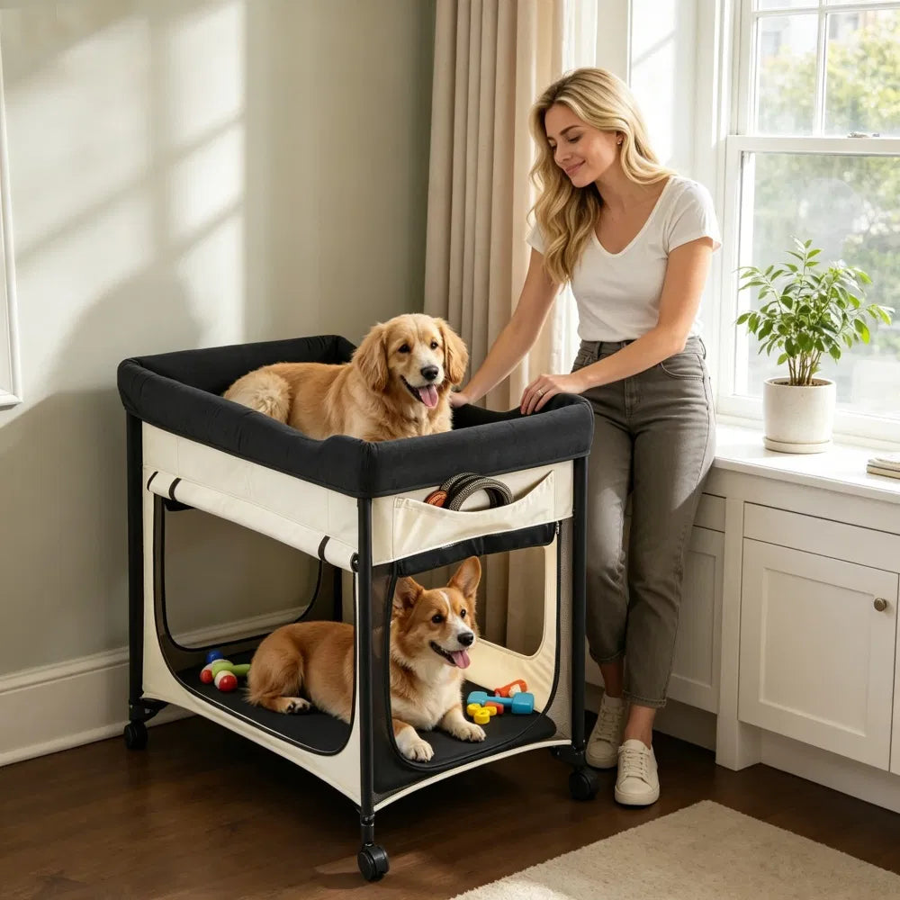 Lit de chien élevé avec étanche Oxford pour placard