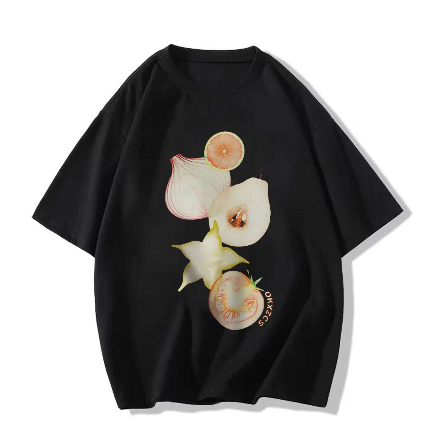 Style de rue Designer-inspiration Niche Surdimensionné demi-vêtement Top