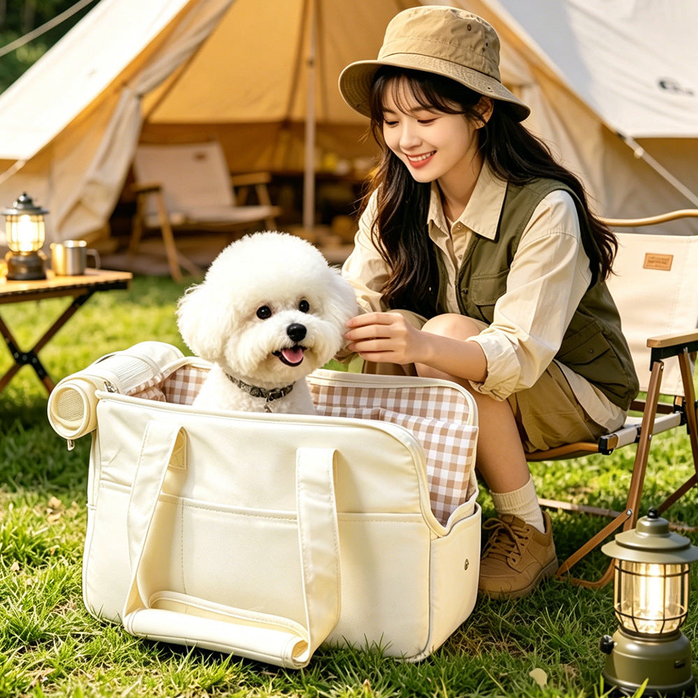 Porte-chat et porte-chien respirant extérieur compact et portable pour les sorties pour animaux de compagnie