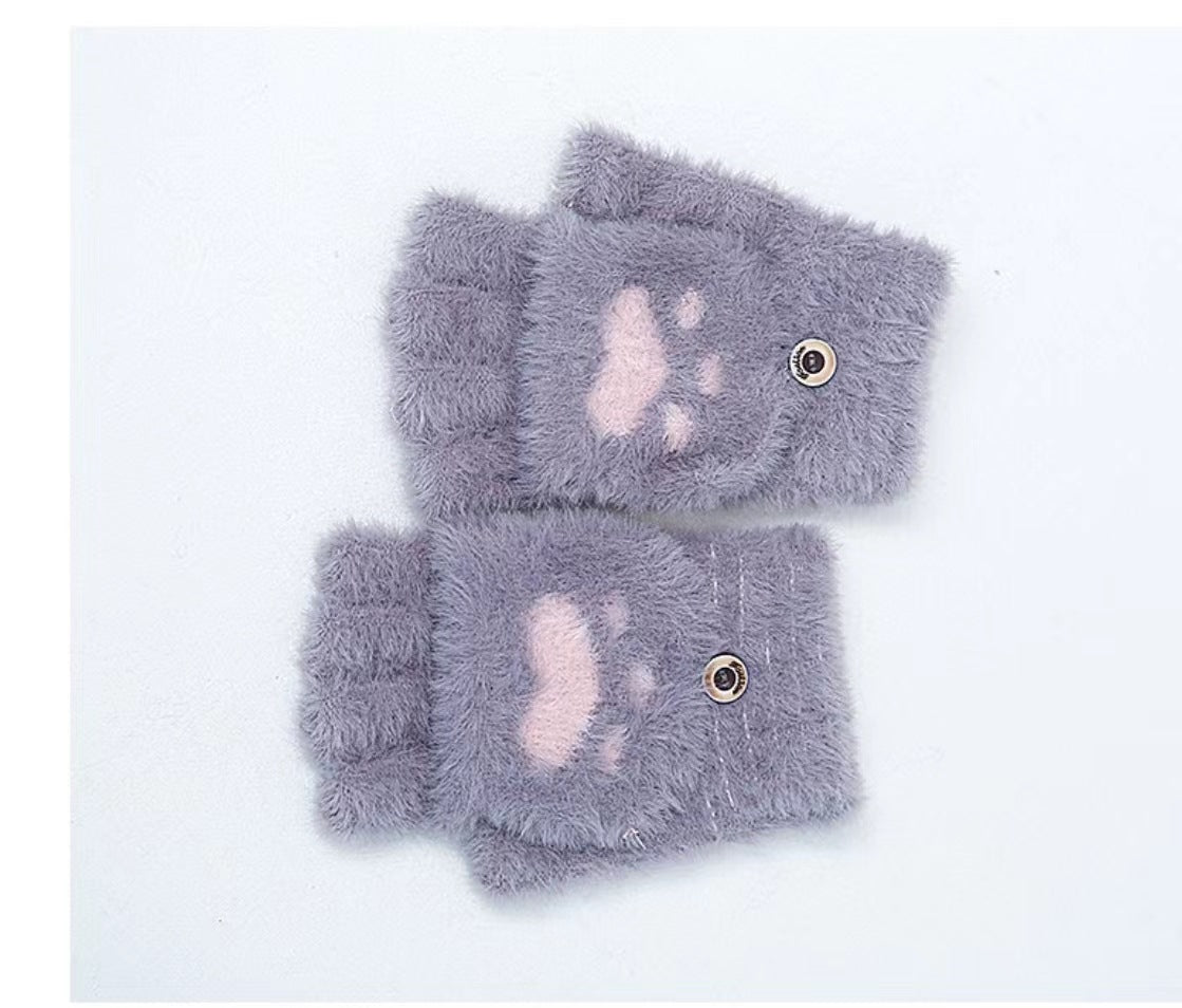Gants de griffe de chat à moitié pointu
