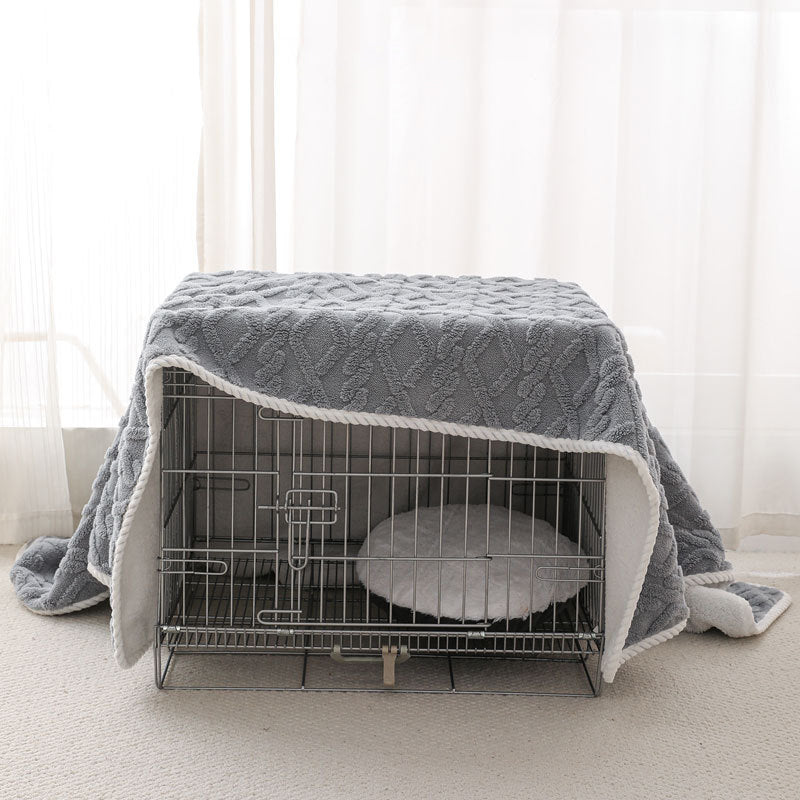 Couverture en peluche de chien épais chaud imperméable Machine lavable Soft Cozy Winter Dog Cat Bed Thro