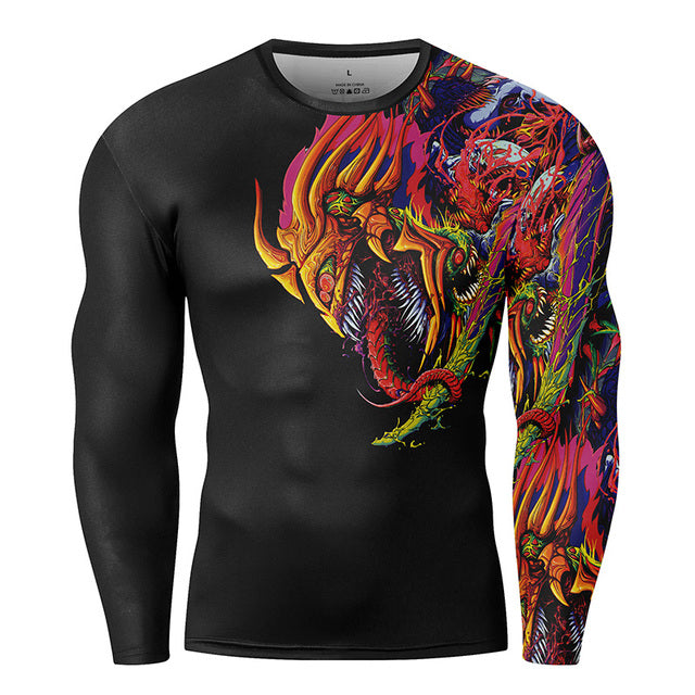 Manches longues personnalisées 3D Printed Crew