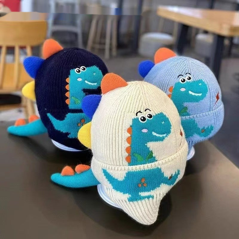 Chapeau chaud dinosaure mignon pour enfants