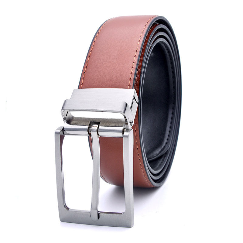 Ceinture de boucle d'épingle tournante pour homme