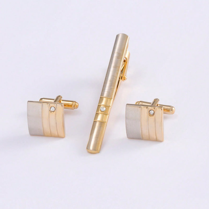 Hommes formal Business Cufflinks and Tie Clip Set