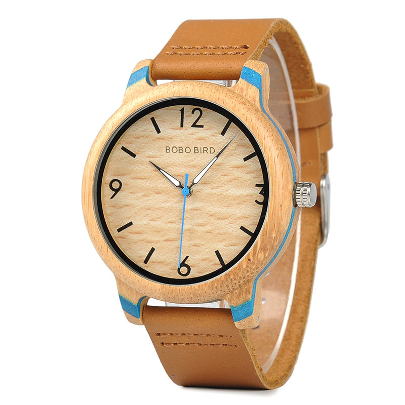 Simple et élégante montre en bois pour femmes