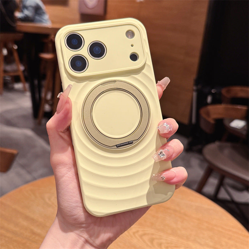 Étui de téléphone en silicone liquide à motif Wavy