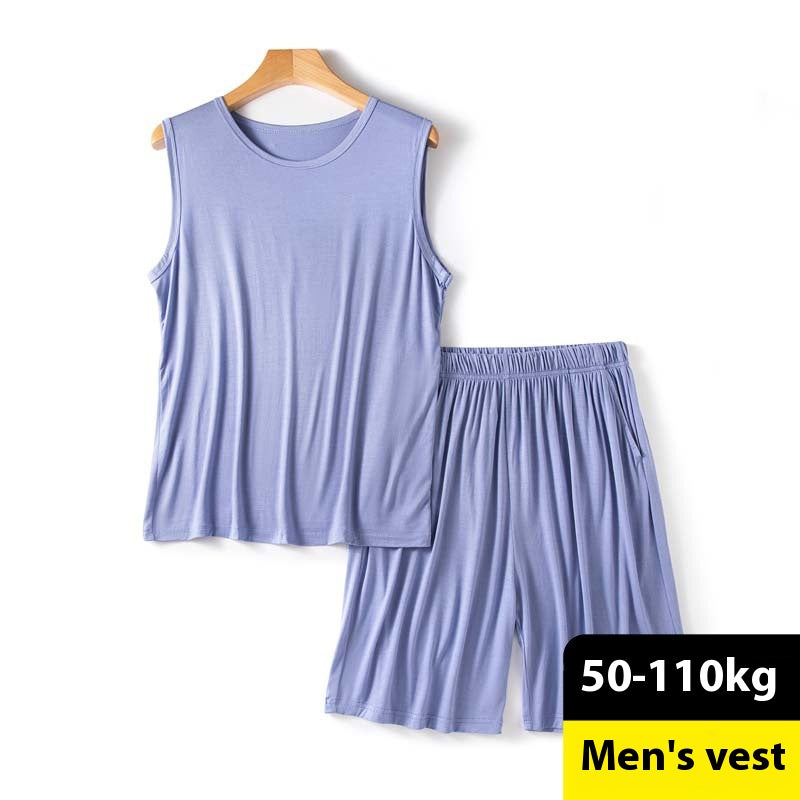 Short de Veste Modal Homme Été Loose Plus Taille Sans manches