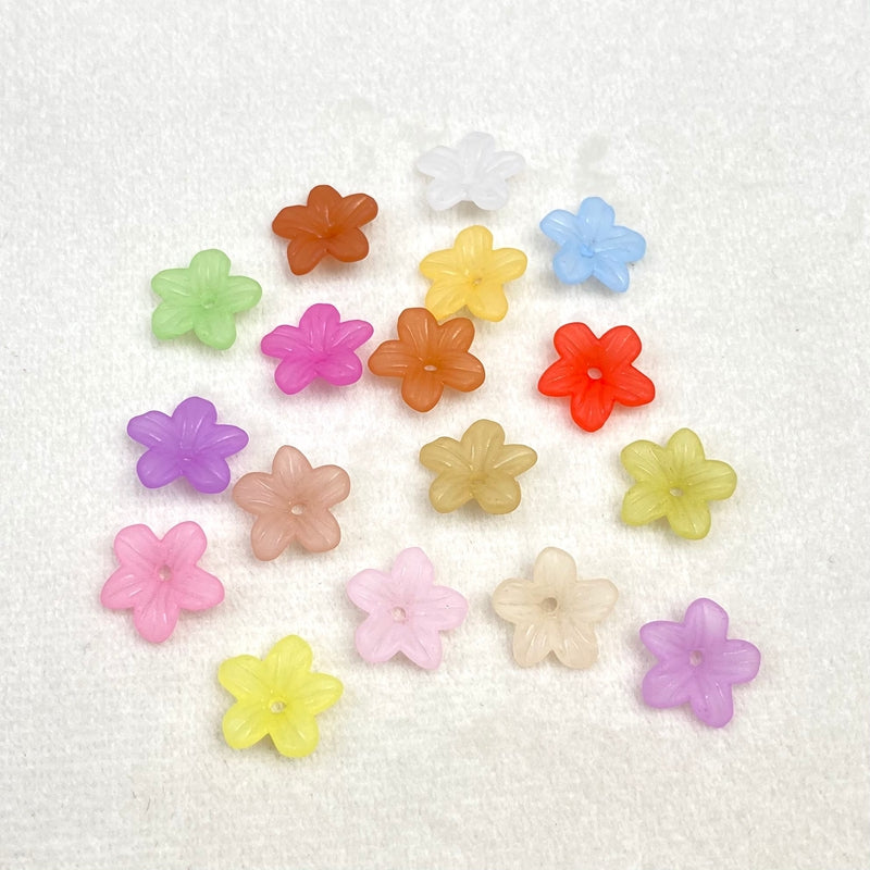Matte Translucide Mini 5-Petal Fleurs Bases