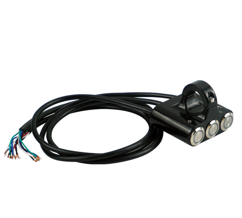 Motorcycle Leading Handlebar Spotlight LED alliage d'aluminium multi-auto-verrouillage auto-reset Bu