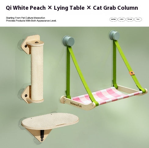 Meow Hu Wang est aussi Cat Scratch Trees ne couvrant pas une zone de mur de verre