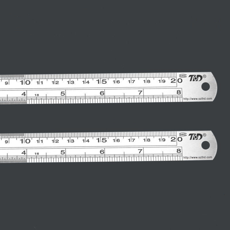 British Straight Steel Ruler 15 20 30 50cm Acier inoxydable Ruler Straight Steel Ruler