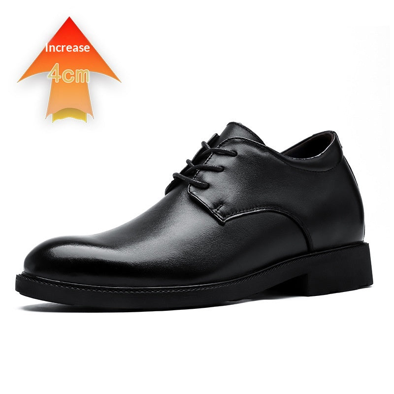 Chaussures en cuir homme avec une semelle intérieure de plus en plus haute cachée pour les affaires