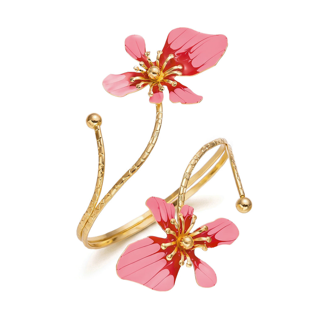 Anklet de fleur de métal exagéré