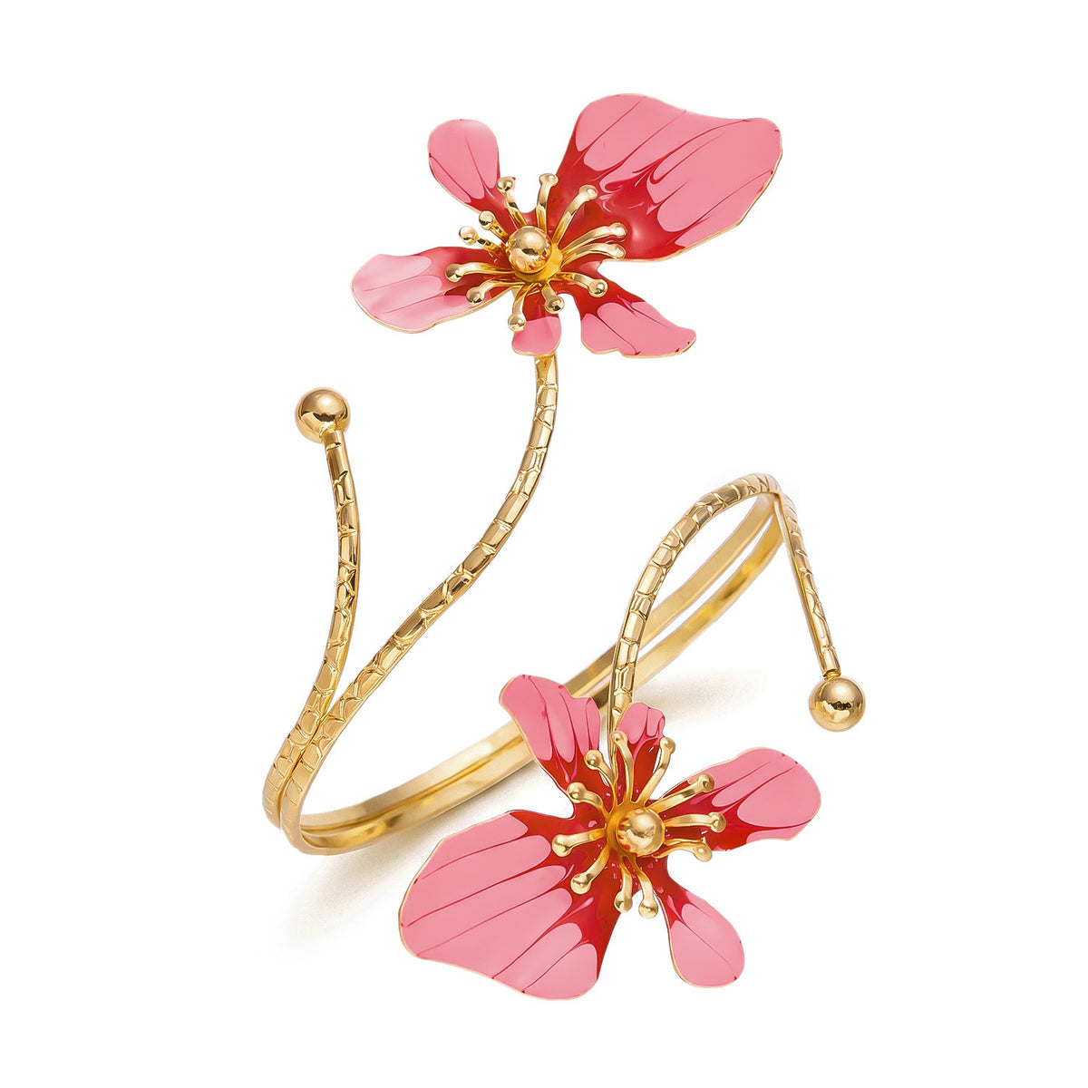 Anklet de fleur de métal exagéré