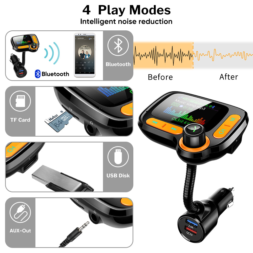 Voiture Bluetooth multi-fonctions avec grand écran couleur