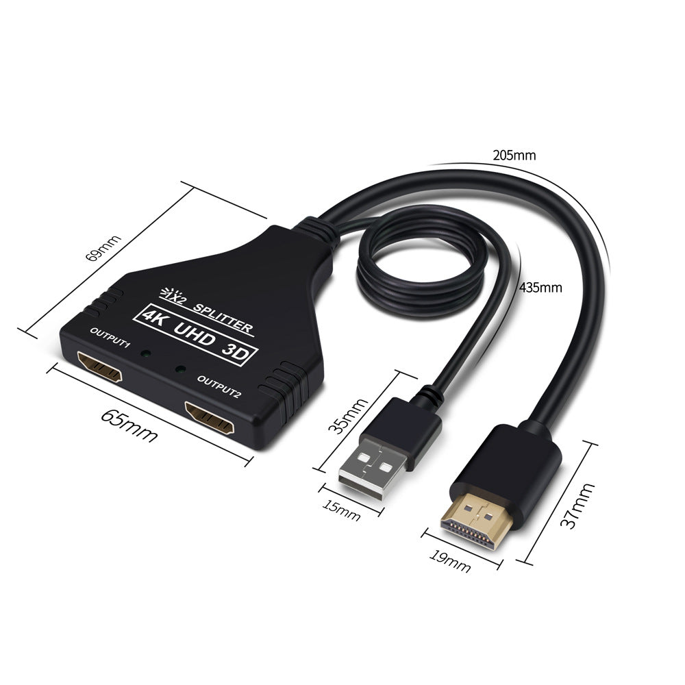 Un distributeur HDMI divisé en deux avec alimentation USB