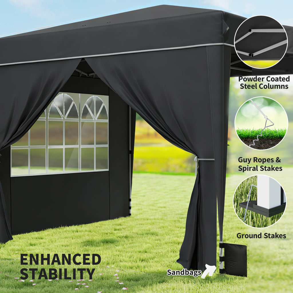 10 x 10 pieds Pop Up Canopy Tente avec parois latérales